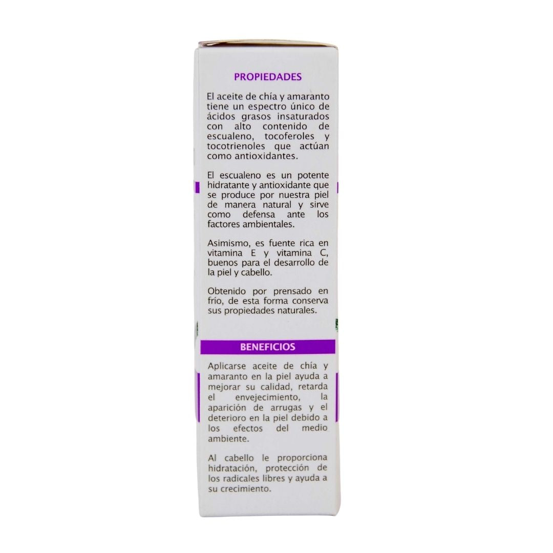 Aceite de Chía - Amaranto - Montan Organic Superfoods