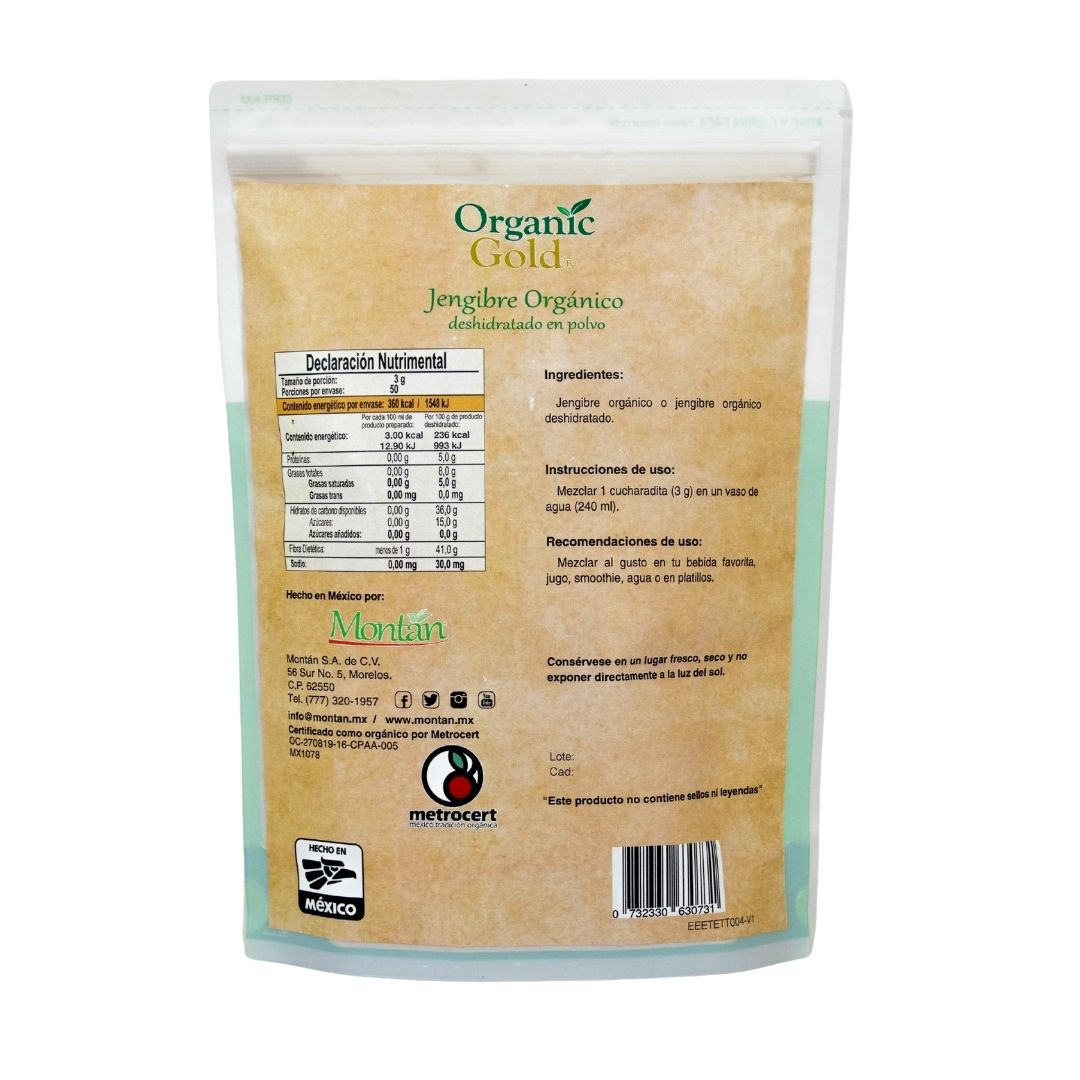 Jengibre en polvo Orgánico - Montan Organic Superfoods