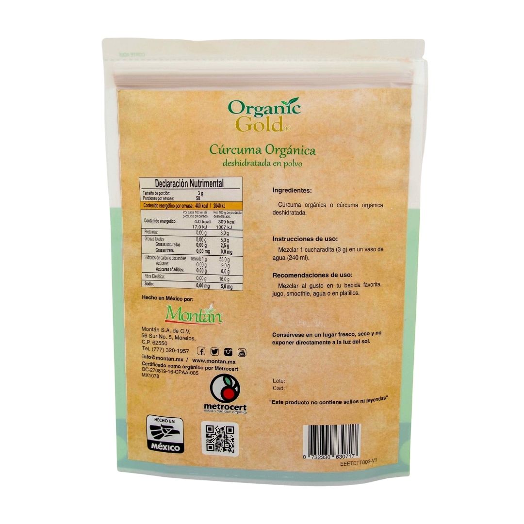 Cúrcuma en polvo Orgánico - Montan Organic Superfoods