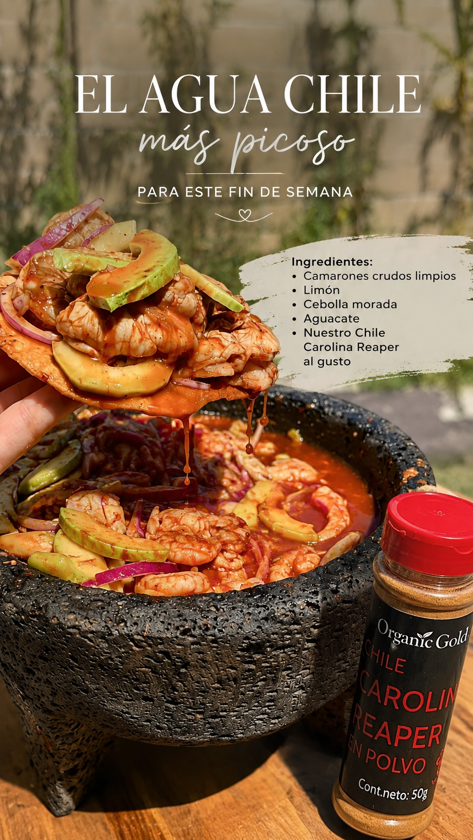 Chile Carolina Reaper en Polvo Premium 50g