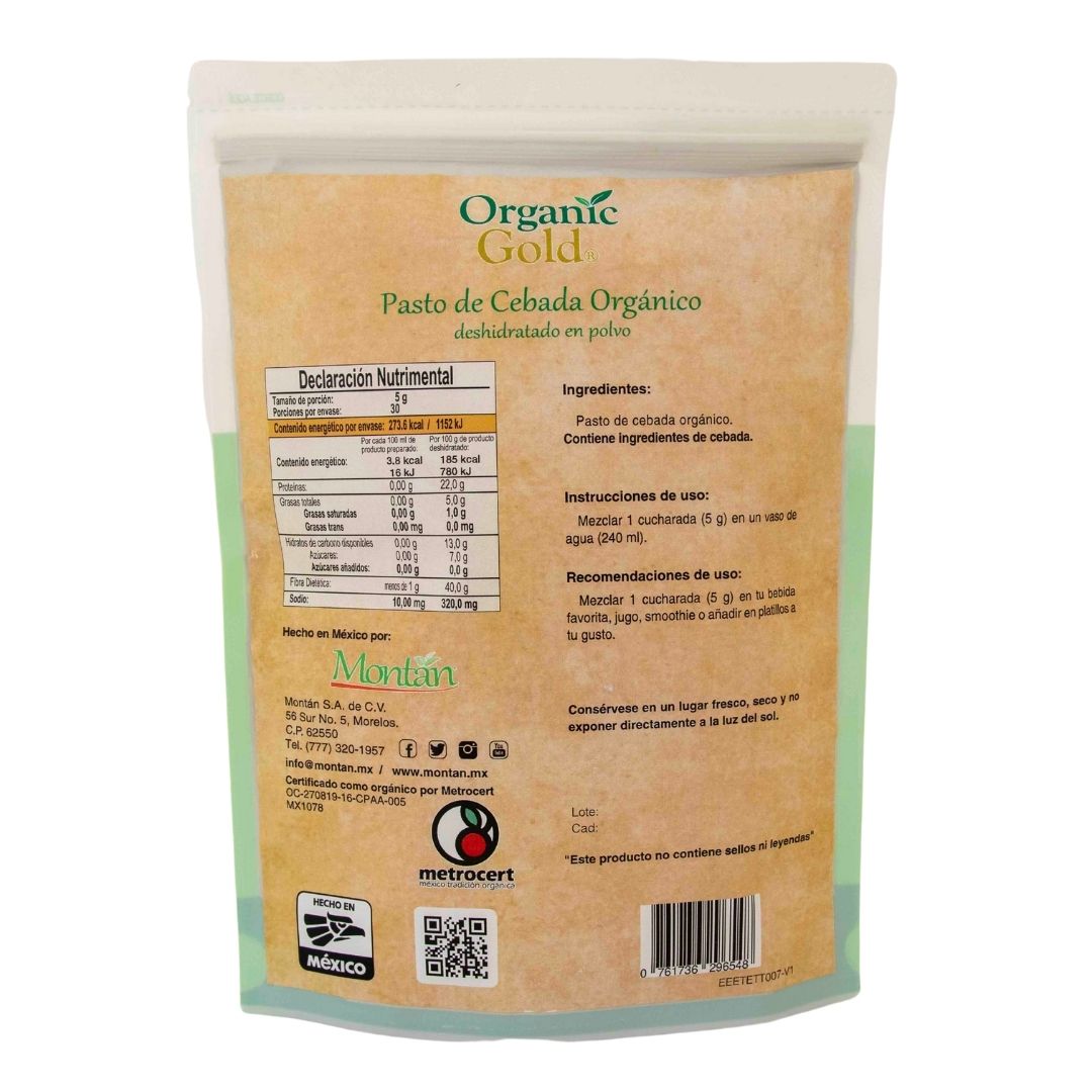 Pasto de Cebada en polvo Orgánico - Montan Organic Superfoods